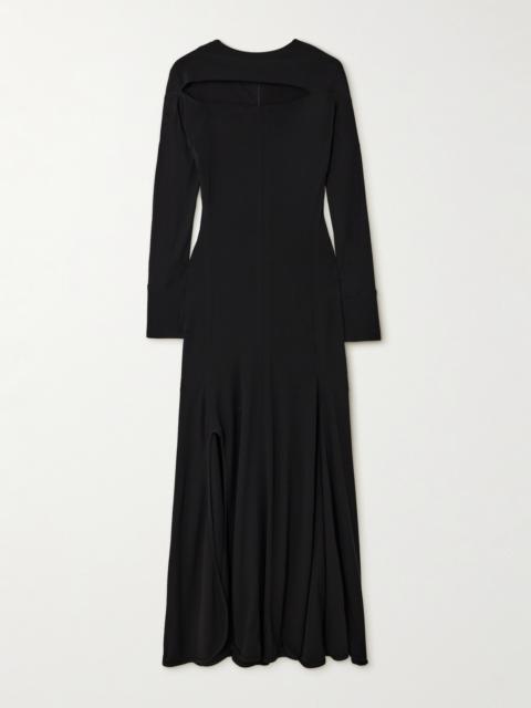 Victoria Beckham Cutout Stretch-jersey Maxi Dress