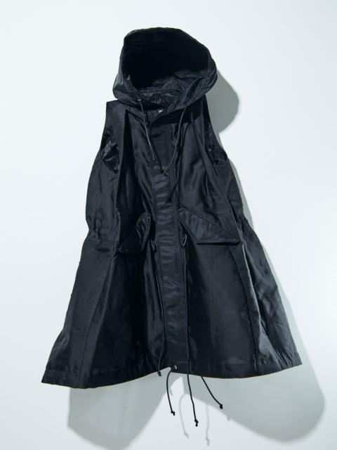 sacai Quilted Satin Hooded Vest
