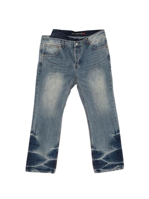 Andersson Bell asymmetric layered jeans