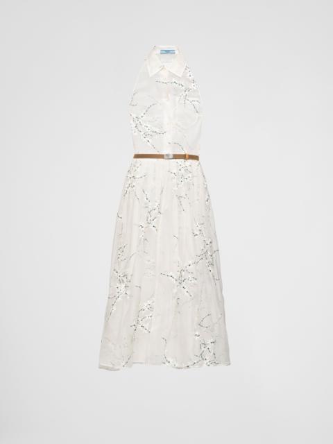 Prada Embroidered organza dress