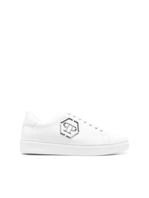 PHILIPP PLEIN leather low-top sneakers