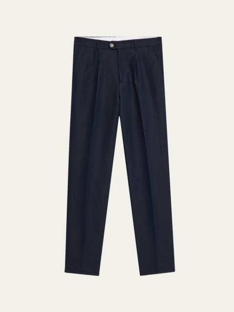 Brunello Cucinelli Men's Leisure-Fit Pleated Pants
