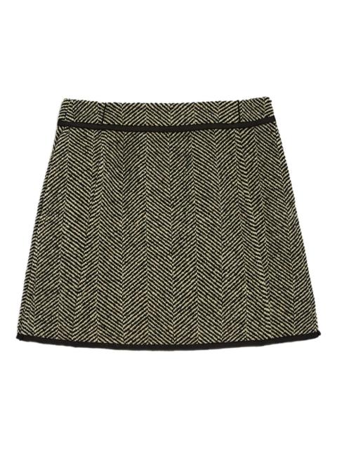 Jil Sander herringbone-patterned mini skirt