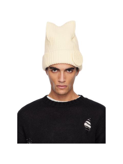 CHARLES JEFFREY LOVERBOY Off-White Box Beanie
