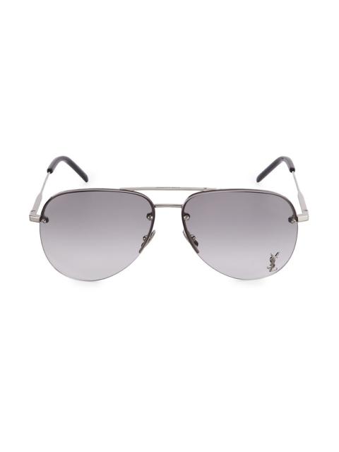 SAINT LAURENT Monogram 59MM Aviator Sunglasses