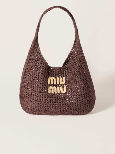 MiuMiu 'Hobo Wander' handbag レディース ハンドバッグ Miu Miu Miu Wander Mini Hobo Bag in Black Matelassé Nappa