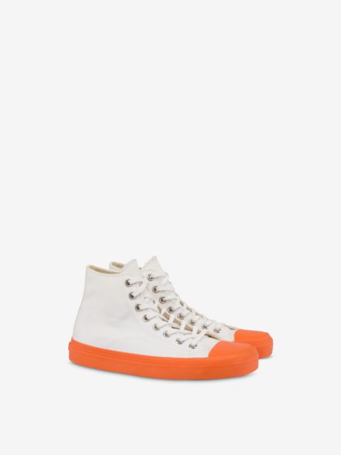 Moschino HIGH-TOP SNEAKERS IN CANVAS EDGE