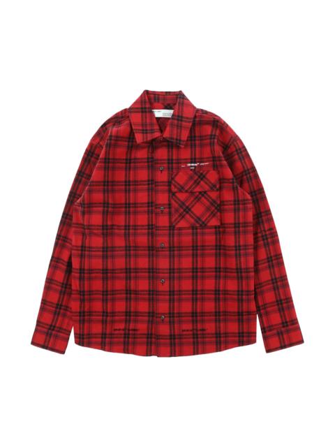 Off-White Flannel Check Shirt 'Red'