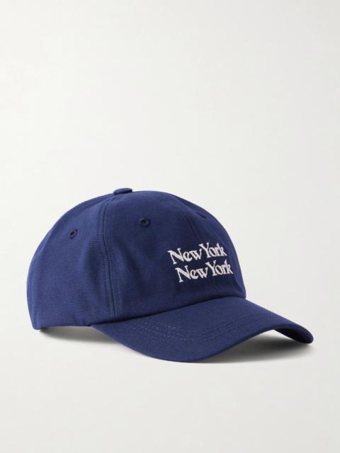 Corridor New York Embroidered Cotton-Canvas Cap Navy