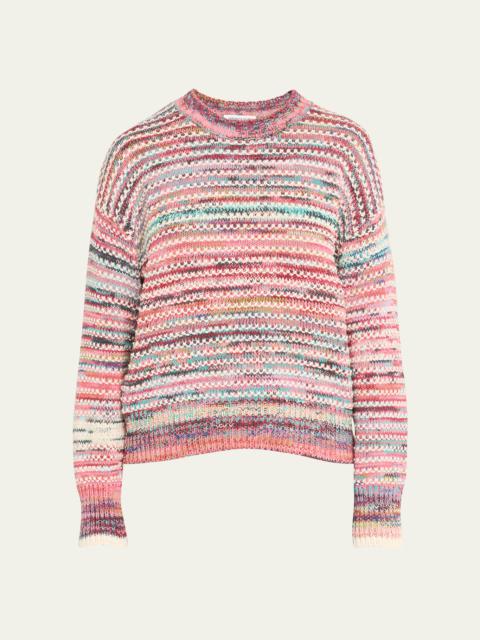 VERONICA BEARD Asmara Space-Dyed Crewneck Sweater
