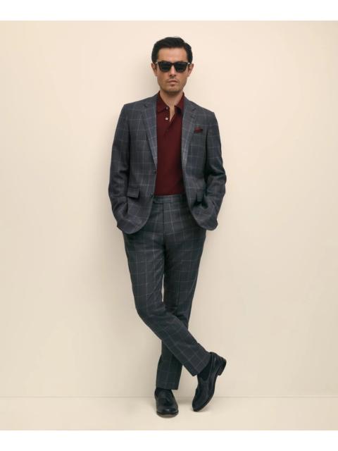 Brooks Brothers Slim Fit Wool Windowpane 1818 Suit