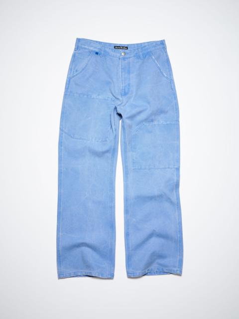 Patch canvas trousers - Powder blue