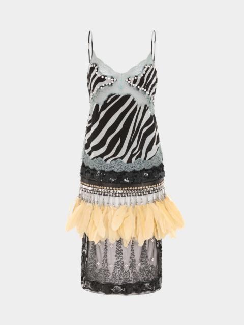 16ARLINGTON BENEDETTA MIDI DRESS IN PRINTED CHIFFON