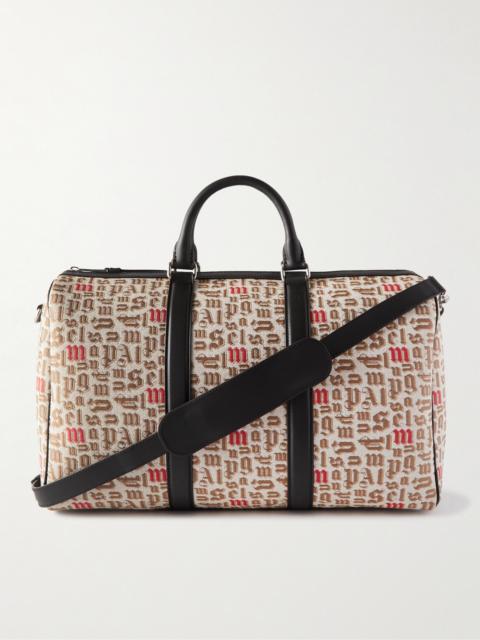 Moncler 8 Moncler Palm Angels Leather-Trimmed Logo-Jacquard Weekend Bag