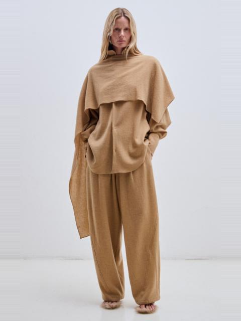 DARKPARK Phebe Cashmere-Wool Wide-Leg Pants taupe