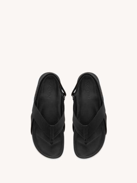 SAINT LAURENT CULVER SANDALS IN SATIN CREPE