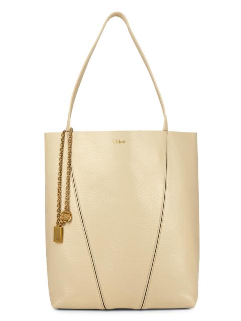 Chloé Women's Medium Spin Sweet Leather Tote Bag - Sweet Beige