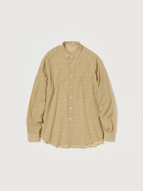 AURALEE AIRY LIGHT COTTON CHECK BIG SHIRT