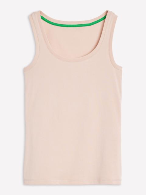 BODEN Essential Scoop-Neck Tank-Milkshake