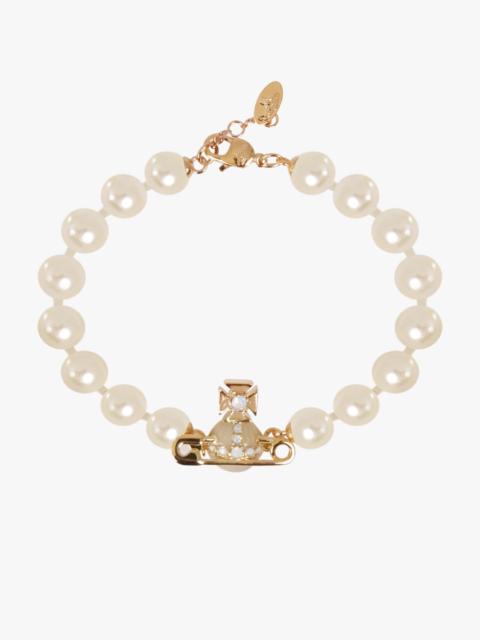 Vivienne Westwood KITTY PEARL BRACELET | BLUE/GOLD