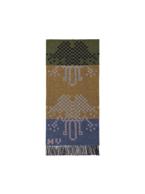 HENRIK VIBSKOV CROSS STITCH SCARF - SPICE PURPLE MULTI CROSS