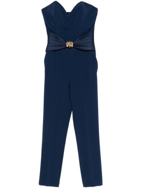 ELISABETTA FRANCHI bow-detail crepe jumpsuit