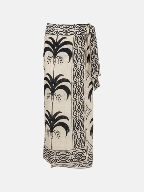 Johanna Ortiz Printed linen beach cover-up