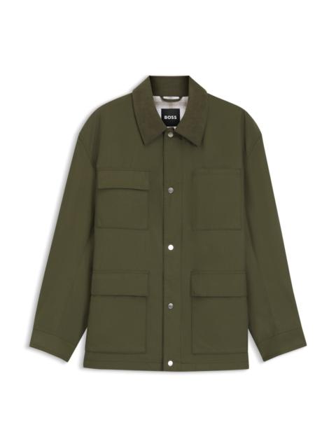 BOSS WATER-REPELLENT FIELD JACKET WITH CHECKED LINING
