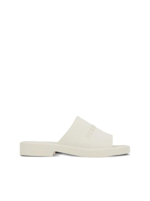 FERRAGAMO logo-debossed open-toe slides