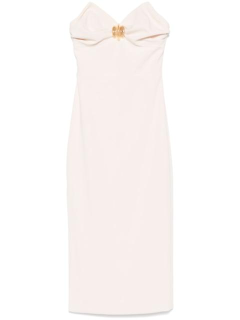 ELISABETTA FRANCHI macro-bow crepe midi dress
