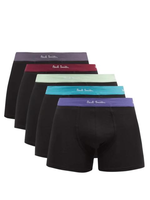 Pack of five logo-jacquard jersey boxer briefs