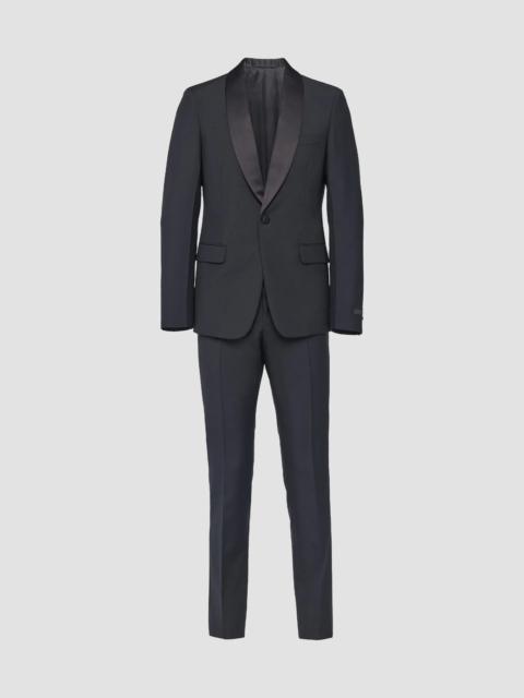 Prada Men's Single-Breasted Wool and Mohair Tuxedo - Black