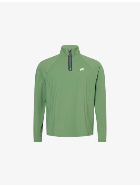 malbon Funnel-Neck Raglan-Sleeve Stretch-Woven Top