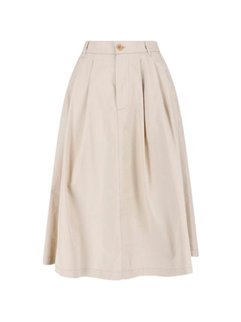 Aspesi pleated cotton skirt