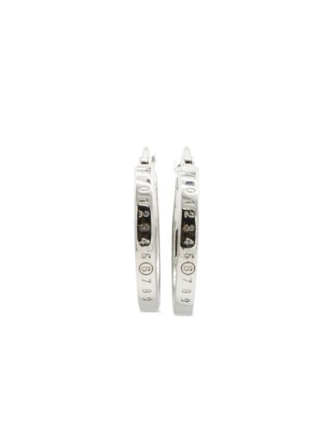MM6 Maison Margiela Numeric-logo hoop earrings