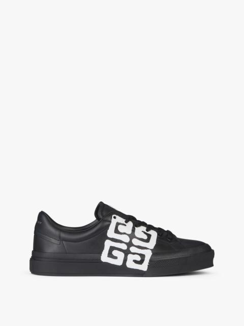 CITY SPORT SNEAKERS IN LEATHER WITH TAG EFFECT 4G PRINT