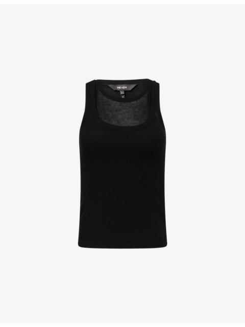 ME+EM Double Layer Slim-Fit Knitted Vest Top