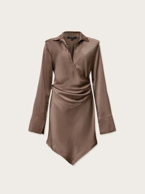 ALLSAINTS TIRA SATIN MINI DRESS