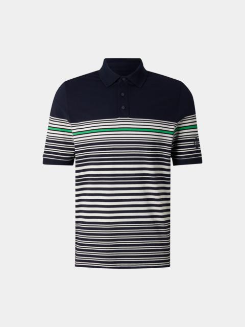 BOGNER Jannes polo shirt in Navy blue/white/green