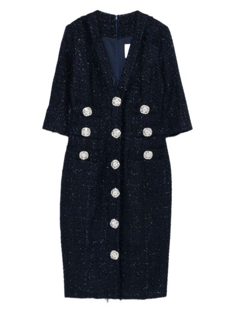 COSTARELLOS embellished buttoned dress