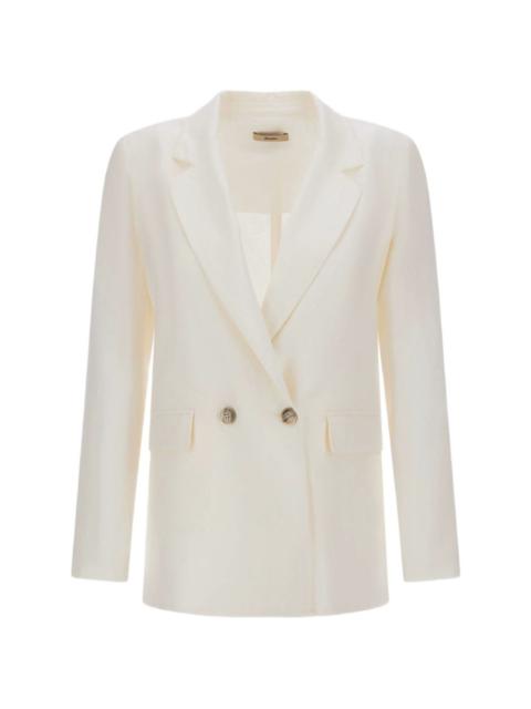 Herno double-breasted linen blazer