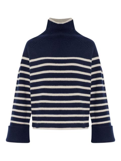 rag & bone striped roll-neck sweater