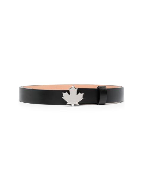 DSQUARED2 Maple-Leaf leather belt