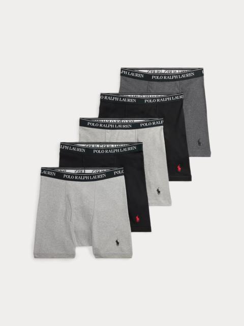 Polo Ralph Lauren Cotton Wicking Boxer Brief 5-Pack