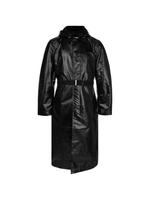 lightweight belted raincoat