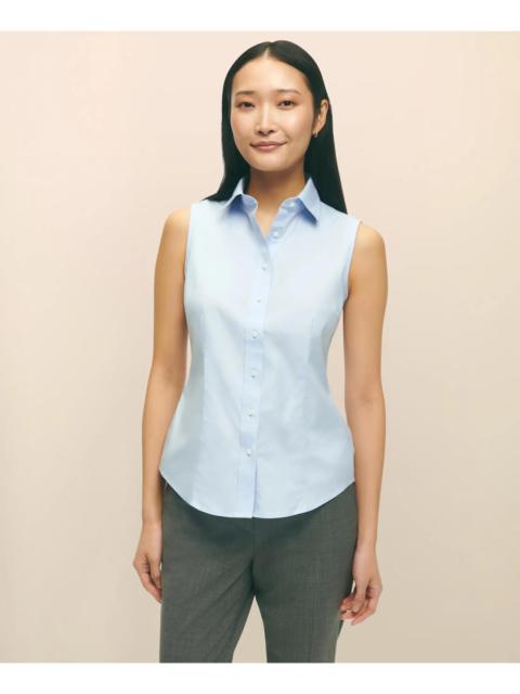 Brooks Brothers Fitted Non-Iron Stretch Supima® Cotton Sleeveless Dress Shirt
