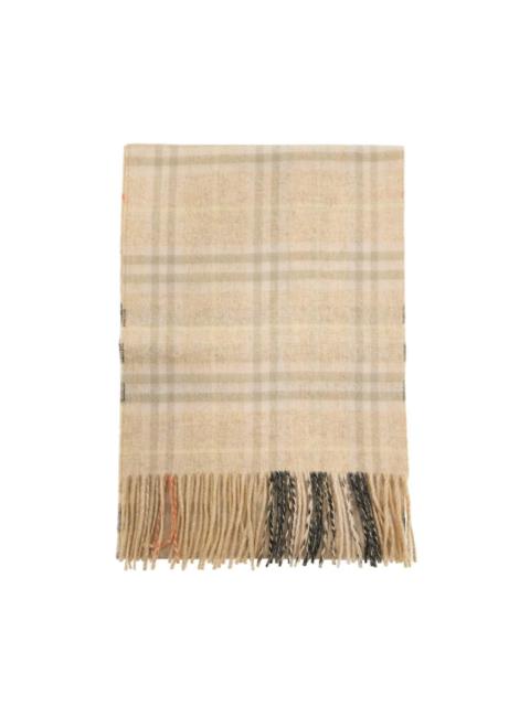 CHECK REVERSIBLE CASHMERE SCARF