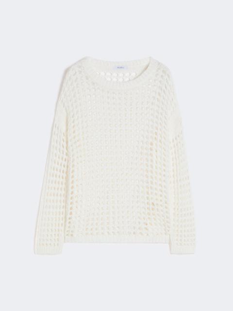 Max Mara Cotton mesh jumper - OPTICAL WHITE
