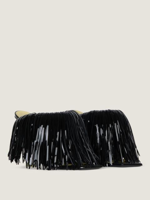 Givenchy BOUDOIR HEELED MULES IN PATENT LEATHER WITH FRINGES