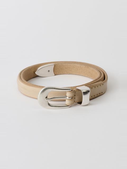 Our Legacy 2 CM Belt Chalky White Leather